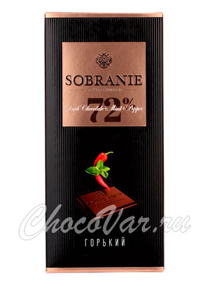 Шоколад Sobranie Горький  перец и мята 90 гр