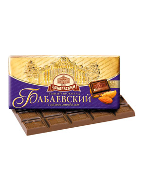 Шоколад Бабаевский темный с целым миндалем 100 гр