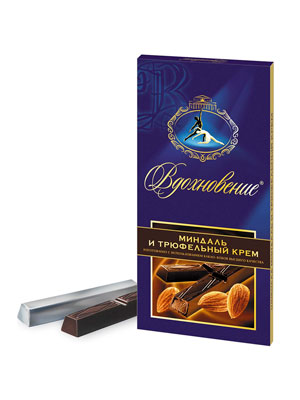 Шоколад Бабаевский Вдохновение миндаль и трюфельный крем 100 гр