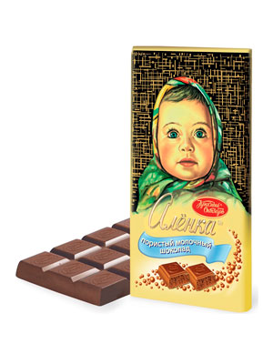 Шоколад Красный Октябрь Аленка пористый молочный 95 гр