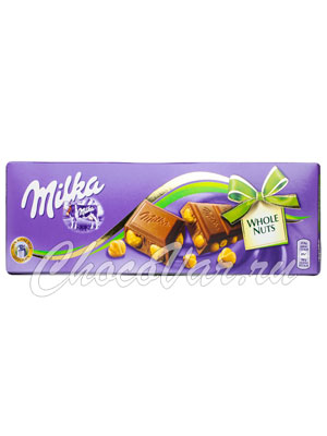 Шоколад Milka Whole Hazelnuts 250 гр