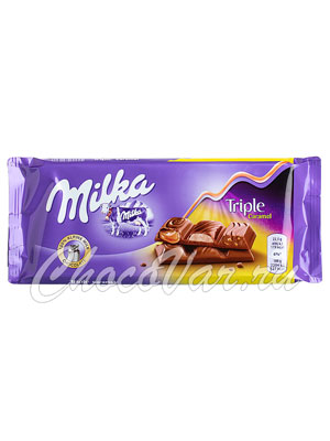 Шоколад Milka Triple Caramel 90 гр