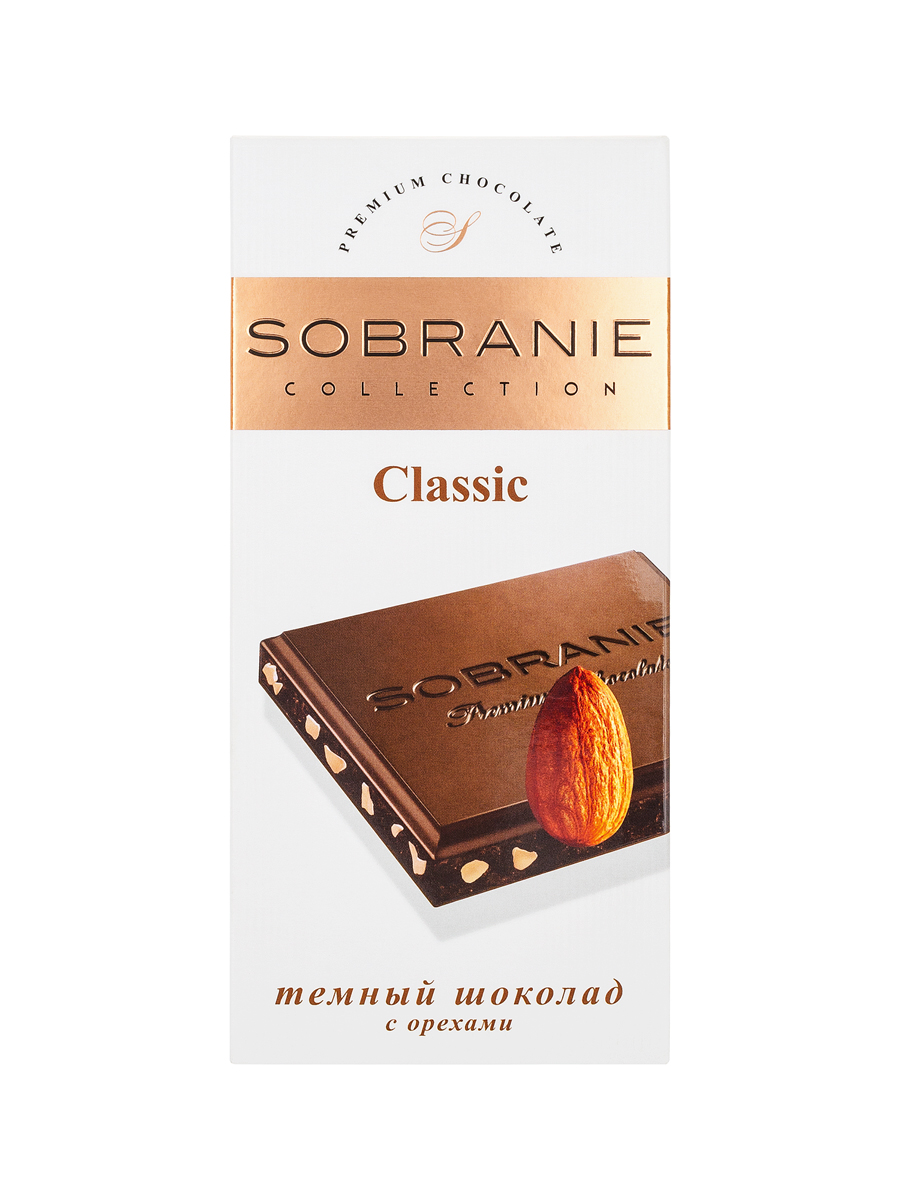 Шоколад Sobranie Темный с миндалем 100 гр